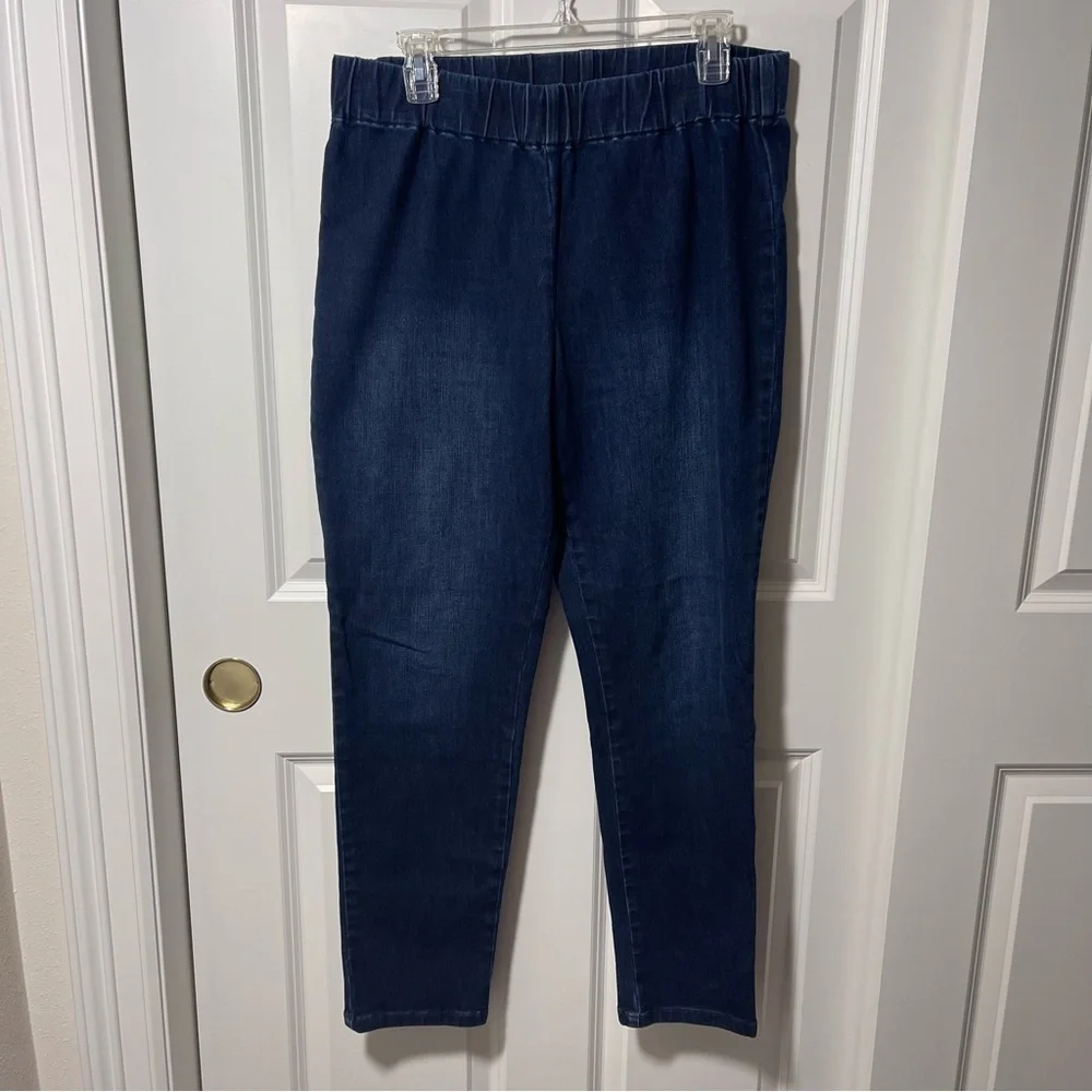 Soft Surroundings Pull-on Skinny Straight Leg Ankle Length Jeans Large